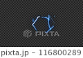 青色　アニメ風　稲妻　ループ4秒 116800289