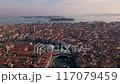 Stunning aerial view of Venice, showcasing the Grand Canal and its historic architecture 117079459