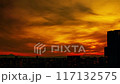 Images of the sky, clouds, city and buildings, evening view to night view 117132575