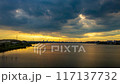 Hyperlapse showing the contrast between rain clouds and the setting sun at Lake Teganuma, Abiko City, Chiba Prefecture 117137732