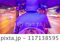 Tuk-tuk driving through Bangkok at night - Hyperlapse 117138595