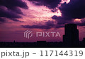 Images of the sky, clouds, city and buildings, evening view to night view 117144319