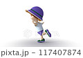 3d image of a model of a boy who runs and is happy 117407874