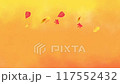 秋天的樹葉飄落下來 117552432