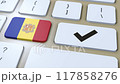Andorra National Flag and Check Mark or Yes Button 3D Animation 117858276