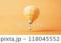 Loop animation of inflatable hot air balloon with cartoon style, 3d rendering. 118045552