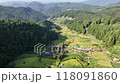Aerial view of Yotsuya Senmaida, summer morning scenery Aerial view of Yotsuya Senmaida, summer morning scenery 118091860