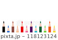 シンプルな12色の色鉛筆が上下するアニメーション 118123124