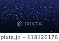 Blue glitter falling on dark blue background. Seamless looping. 3D animation. 118126176