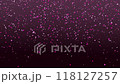 Pink glitter falling on dark background. Seamless looping. 3D animation. 118127257