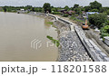 24.Aug.2024.Ayutthaya Thailand.he construction site is improving the flood wall along the Chao Phraya River to make it stronger and better able to withstand water. 118201588