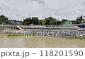 24.Aug.2024.Ayutthaya Thailand.he construction site is improving the flood wall along the Chao Phraya River to make it stronger and better able to withstand water. 118201590