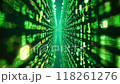 無人機攝影機穿過綠色網路空間 118261276