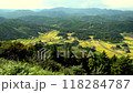 Golden rice terraces overlooking the hilltop (the summit of Mitsugoyama) The rice terraces of Hiwa-Mikawauchi, a certified Tsunagu Rice Terrace Heritage Site 118284787