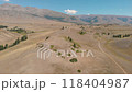 Drone shot of Summer Kurai Steppe in the south-eastern Altai Mountains, near Mongolia, Siberia, Russia 118404987