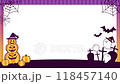 A fun illustration background video of pumpkins and ghosts for the autumn event "Halloween" 118457140