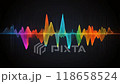 A Stunning and Colorful Sound Wave Abstract Visual Representation for artistic enjoyment 118658524