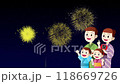 家長和孩子一起看煙火 118669726