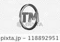 3D trademark icon spinning. Alpha channel. Seamless looping. 118892951