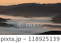 The sea of clouds stained in the morning sun 118925139