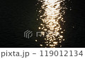 Image of the sun reflected on the water surface 119012134