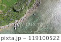 崖と海の自然を空から空撮 119100522