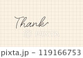 Thank you handwritten on graph paper 119166753