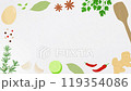Illustration frame of various spices and herbs 119354086