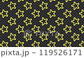 4K ループ 透過背景 動画配信 星 回転 枠線 / Loop Yellow Star 119526171
