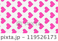 4K ループ 透過背景 動画配信 ハート ピンク 回転 塗りつぶし / Loop Pink Hear 119526173