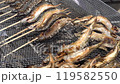 Salt-grilled sweetfish, charcoal-grilled at an event, Hiroshima Prefecture Saijogawa Fisheries Association, sweetfish from Hiwagawa River 119582550