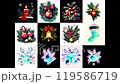 Animation wtith graphic Christmas element for 2025 119586719