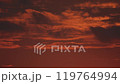 Sunset clouds and flying birds 119764994