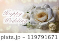白いバラがおしゃれなHappy Wedding タイトル動画 119791671