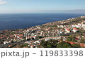 Panoramic view of the city of Canico, the expressway and the tunnel on a sunny day, 4k video 119833398