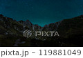 Senjojiki Cirque and Starry Sky Time Lapse, Central Alps Quasi-National Park, Komagane City, Nagano Prefecture 119881049
