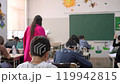 School children are participating actively in class 119942815