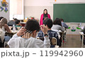 School children are participating actively in class 119942960