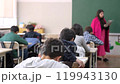 School children are participating actively in class 119943130