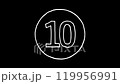 倒數計時手寫白色邊框字母 119956991