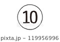 倒數計時手寫黑色 119956996