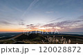 Oga City Sunset view from Mt. Kanpu 3/4 Time-lapse video 120028872