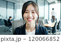 Smiling Japanese woman in the office 120066852