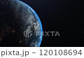 地球　宇宙　CG　背景 　日本周辺　左サイド 120108694