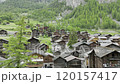 Stunning aerial footage showcasing the traditional swiss alpine village. 120157417