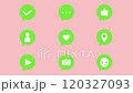 Pop-up green speech bubble icon set mp4 120327093
