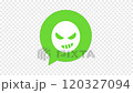 A set of green speech bubble icons that pop up continuously - transparent background 120327094