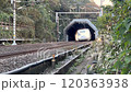 The Shinkansen passing through the Kaseno Tunnel 120363938