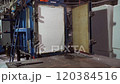 Production of expanded polystyrene. Styrofoam block making machine 120384516