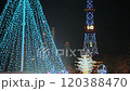 Sapporo Odori Park white illumination and TV tower up in winter 120388470